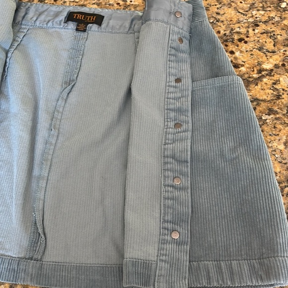 Blue Corduroy Snap-Front Skirt TRUTH BY REPUBLIC Size 6 - Picture 13 of 15